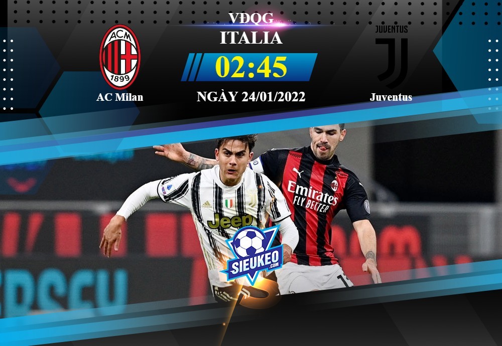 Soi kèo bóng đá AC Milan vs Juventus 02h45 ngày 24/01/2022: Bất phân thắng bại