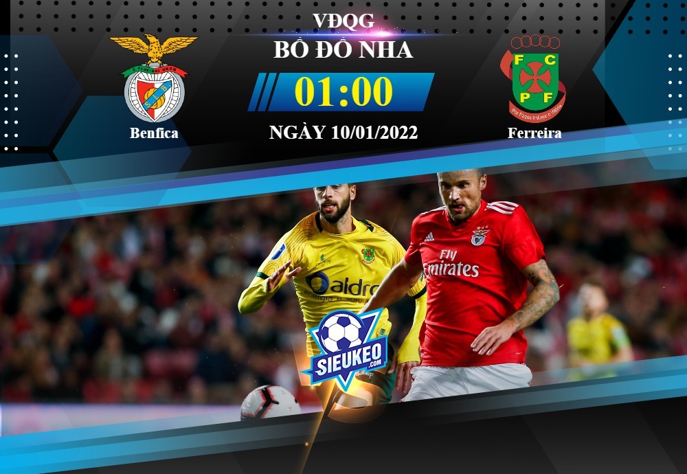 Soi kèo bóng đá Benfica vs Ferreira 01h00 ngày 10/01/2022: Chờ tiệc bàn thắng