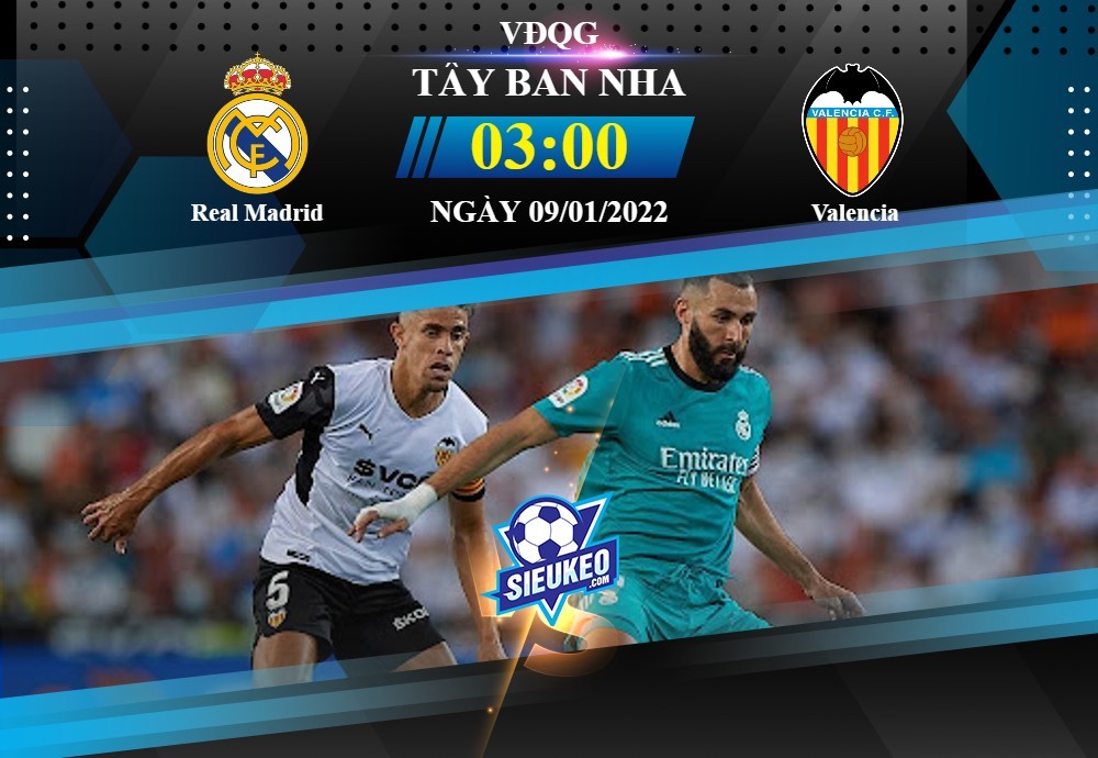 Soi kèo bóng đá Real Madrid vs Valencia 03h00 ngày 09/01/2022: Tìm lại mạch thắng