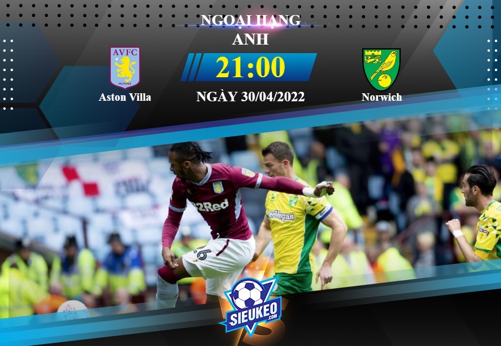 Soi kèo bóng đá Aston Villa vs Norwich 21h00 ngày 30/04/2022: Ngày buồn của Chim Hoàng Yến