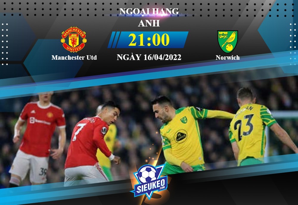 Soi kèo bóng đá Manchester Utd vs Norwich 21h00 ngày 16/04/2022: 3 điểm nhọc nhằn