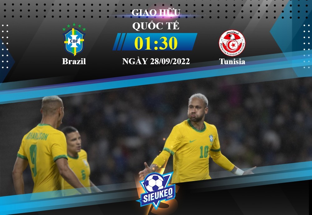 Soi kèo bóng đá Brazil vs Tunisia 01h30 ngày 28/09/2022: Chiến thắng nhẹ nhàng